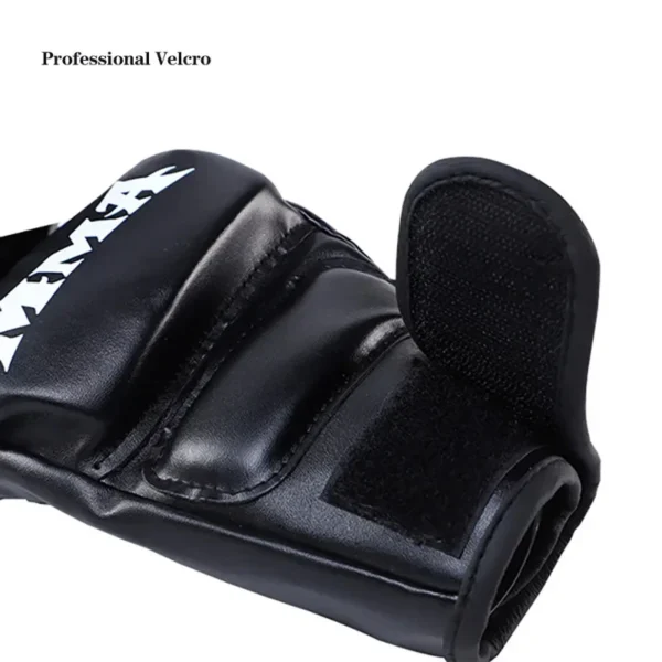 Gants de boxe pour MMA, Muay Thai, combat libre, Taekwondo, entraînement au sac de frappe, gants de boxe demi-doigts