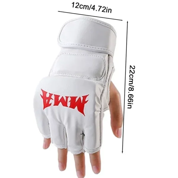 Gants d'entraînement de boxe professionnels, coussin en cuir demi-doigt pour adultes, Sanda boxe UFC, sac de sable d'entraînement, jointures