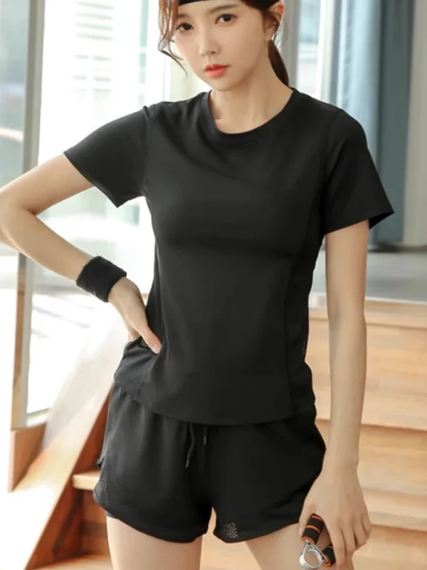 Ensemble de course pour femmes, vêtements de fitness d'été, exercice de yoga, populaire, séchage rapide, mince, amincissant, respirant, course du matin en plein air