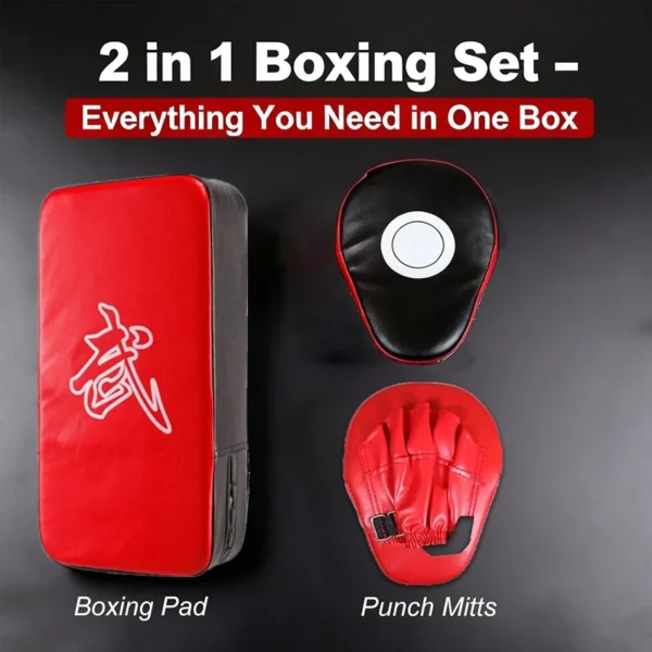 Ensemble de coussinets et mitaines de boxe 2 en 1, coussinets de frappe et gants d'entraînement pour adultes, Kickboxing de gymnastique à domicile pour jeunes, perceuses MMA