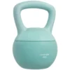Pese Russe 6 kg Kettlebell Remplie d'Arène Métalique et Mangue Antiglissante pour Entraînement à domicile 19x19x28 cm Vert
