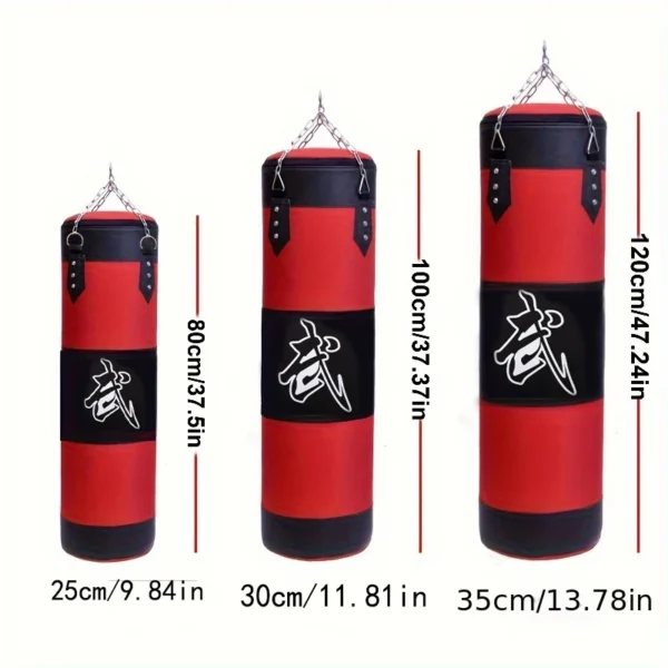 Sac de sable de frappe, sac de boxe lourd avec crochet de plafond, chaîne en acier, entraînement physique MMA Kickboxing Muay Thai karaté Taekwondo