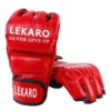 Gants de boxe professionnels MMA demi-doigt pour adultes, pour l'entraînement au Kickboxing Muay Thai