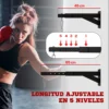 Support mural pour sac de boxe avec distance réglable, crochet rotatif, chaînes 45-65 cm, noir