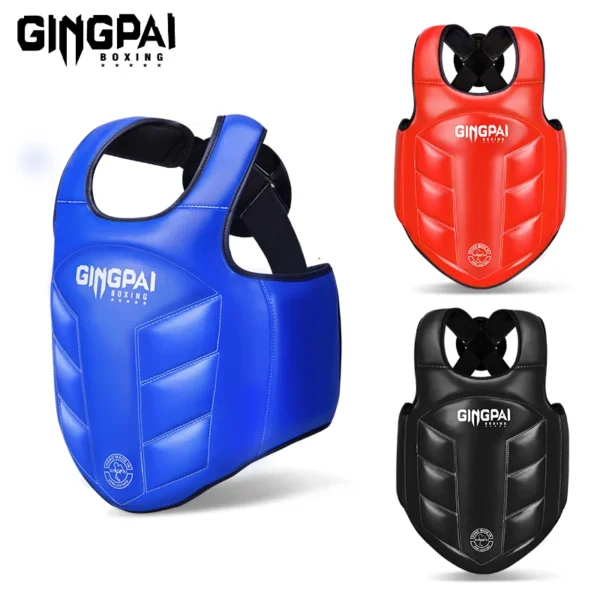 kf-S82a0b66491ac4725a23e1687beb409c7L Protection de poitrine boxe MMA Kickboxing, gilet de protection des Arts martiaux WTF, bouclier côtelé réversible, uniforme d'entraînement de cible de Taekwondo