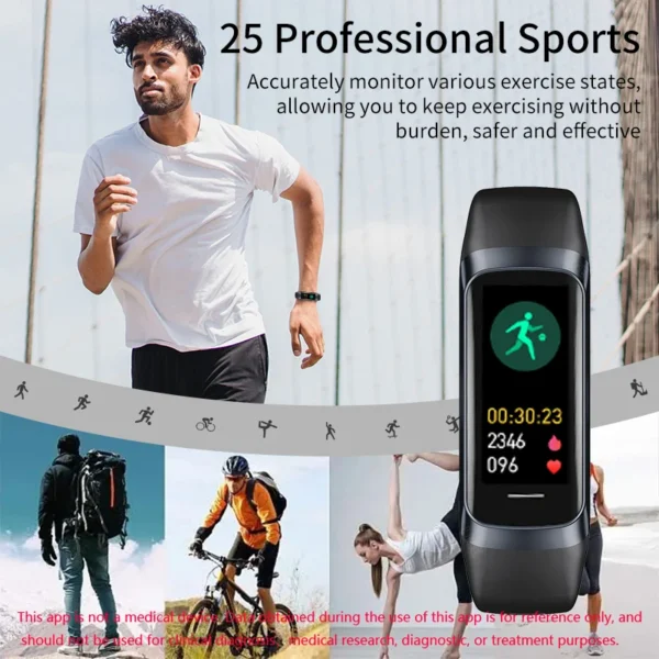 Montre connectée étanche pour IOS et Android, écran AMOLED de 1.1 pouces, pour le sport, la natation, l'intérieur et l'extérieur