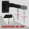 Support mural pour sac de boxe avec distance réglable, crochet rotatif, chaînes 45-65 cm, noir