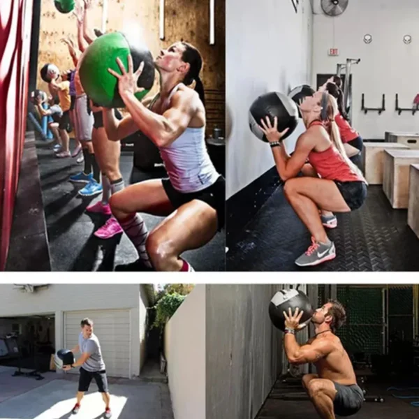 Balle médicale murale, Fitness, lancer, slams d'entraînement de base, exercice de force de puissance, entraînement de gymnastique à domicile, peut charger 2 -15kg librement vide