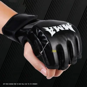 Gants d'entraînement de boxe professionnels, coussin en cuir demi-doigt pour adultes, Sanda boxe UFC, sac de sable d'entraînement, jointures