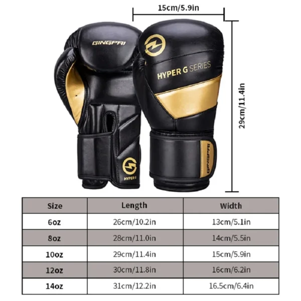 Gants de boxe en cuir PU de haute qualité, résistants à l'usure et respirants pour l'entraînement Sanda, gants de Combat de protection épais
