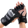 Gants de boxe pour MMA, Muay Thai, combat libre, Taekwondo, entraînement au sac de frappe, gants de boxe demi-doigts