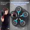 Machine musicale intelligente de boxe murale pour enfants, anti-stress, avec Bluetooth, entraîneur de frappe 3 vitesses, volume réglable, lumière rythmique LED, affichage des scores, rechargeable USB, ABS PU