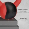 Poids russe de 10 kg en fer fondu avec revêtement en néoprène pour entraînement de force 19x12x22 cm Rouge