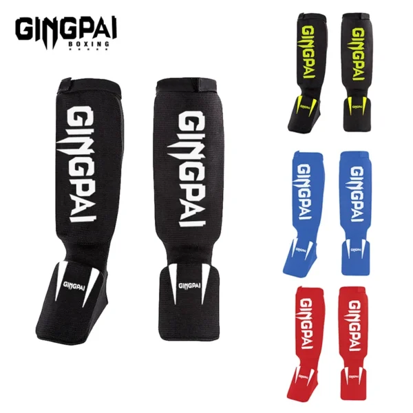 Protège-tibia en coton, équipement de protection du pied, soutien de rinçage, leggings de boxe, karaté, Sanda, Taekwondo, Muay Thai
