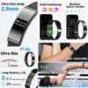 Nouveau bracelet intelligent de suivi de la forme physique, étanche IPX8, moniteur de fréquence cardiaque, moniteur de sommeil, podomètre, rappel d'appel, montre connectée pour hommes et femmes