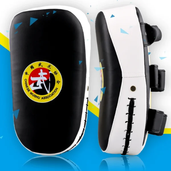 Coussinets courbes MMA Muay Thai TKD, mitaines de poinçonnage en cuir PU Sanda Taekwondo Kickboxing boxe main pied arc carré cible 1 pièce