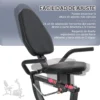 Vélo d'exercice avec 8 niveaux de dossier de résistance avec volant d'inertie de siège réglable, écran LCD et support