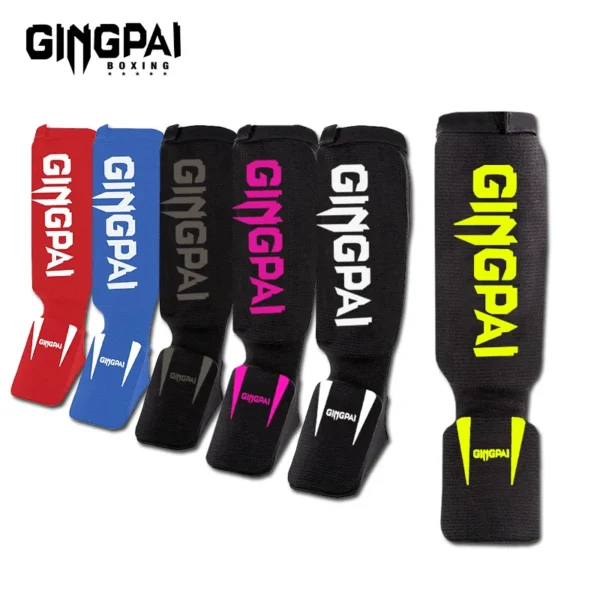 Protège-tibia en coton, équipement de protection du pied, soutien de rinçage, leggings de boxe, karaté, Sanda, Taekwondo, Muay Thai