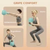 Pese Russe 6 kg Kettlebell Remplie d'Arène Métalique et Mangue Antiglissante pour Entraînement à domicile 19x19x28 cm Vert
