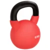 Poids russe de 10 kg en fer fondu avec revêtement en néoprène pour entraînement de force 19x12x22 cm Rouge