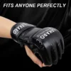 Gants de boxe professionnels MMA demi-doigt pour adultes, pour l'entraînement au Kickboxing Muay Thai