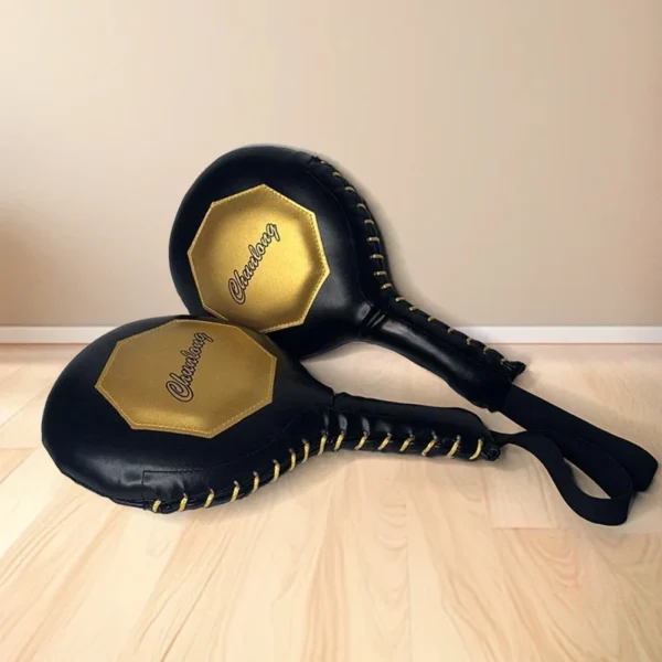 Palettes de cible de boxe, coussinets de cible MMA, poignée antidérapante, pagaies de poinçonnage avec sangle élastique pour la boxe MMA Muay Thai