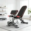 Banc de musculation réglable pour exercices complets du corps avec bandes de résistance, pour levée de poids, sit-ups et entraînements à domicile