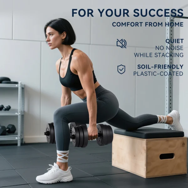 Ensemble d'haltères réglables, haltères de 20 kg, poids pour la musculation à domicile