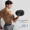 Ensemble d'haltères réglables, haltères de 20 kg, poids pour la musculation à domicile