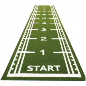 Gazon synthétique pour salle de sport, piste de training privée intérieure avec lignes blanches personnalisées, traîneau à marquage de l'échelle, gazon sportif, tapis de gazon synthétique