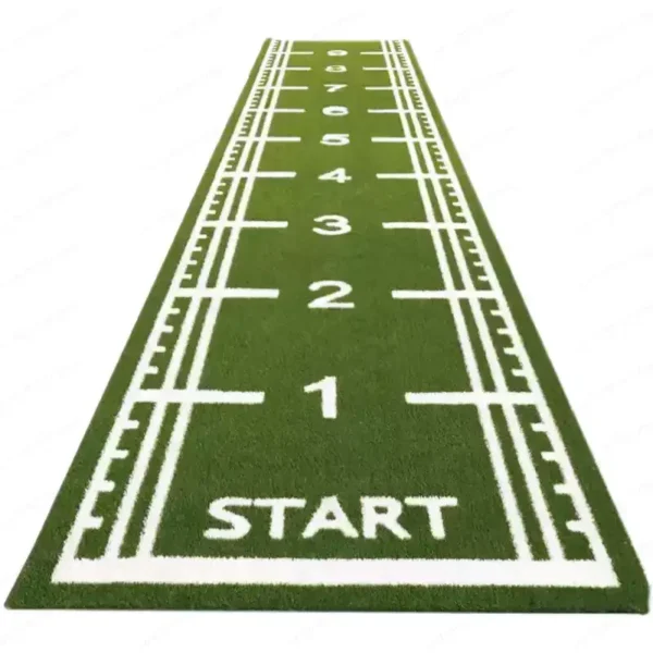 Gazon synthétique pour salle de sport, piste de training privée intérieure avec lignes blanches personnalisées, traîneau à marquage de l'échelle, gazon sportif, tapis de gazon synthétique