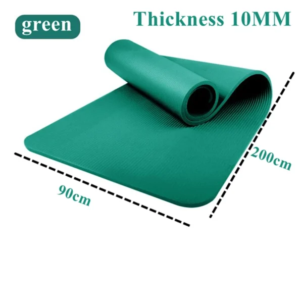 Coussin de planche de Sport antidérapant pour Yoga, 200/185 × 80/90cm, équipement de gymnastique, coussinets de Yoga en mousse larges, tapis de Pilate de Fitness, 10MM extra épais