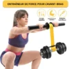 Rouleau de poignet réglable pour l'entraînement des avant-bras à domicile, avec poignée épaissie antidérapante, équipement de fitness pour le haut du corps
