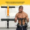 Rouleau de poignet réglable pour l'entraînement des avant-bras à domicile, avec poignée épaissie antidérapante, équipement de fitness pour le haut du corps