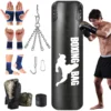Sac de frappe suspendu pour adultes, équipement d'entraînement de boxe professionnel, Muay Thai, Kickboxing, sacs de frappe non remplis