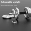 Ensemble d'haltères réglables 10/20 kg, haltères chromées, idéal pour les passionnés de fitness pour l'entraînement de force