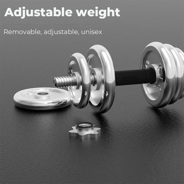 Ensemble d'haltères réglables 10/20 kg, haltères chromées, idéal pour les passionnés de fitness pour l'entraînement de force