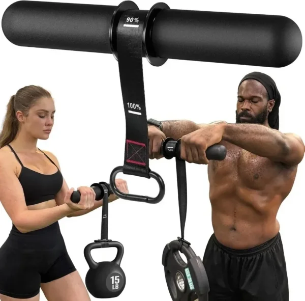 Rouleau de poignet réglable pour l'entraînement des avant-bras à domicile, avec poignée épaissie antidérapante, équipement de fitness pour le haut du corps