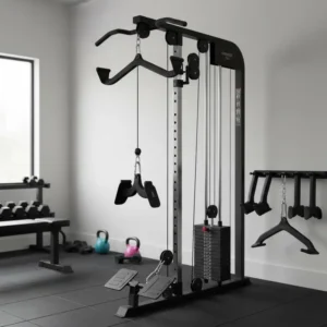 Barres de traction musculation (lot de 7), accessoires pour machine à poulie en acier massif et caoutchouc, poignée de traction pour entraînement de force du dos et des triceps, pour la gym à domicile