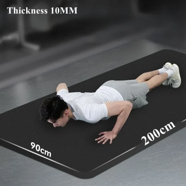 Coussin de planche de Sport antidérapant pour Yoga, 200/185 × 80/90cm, équipement de gymnastique, coussinets de Yoga en mousse larges, tapis de Pilate de Fitness, 10MM extra épais