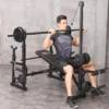 Support de puissance d'haltérophilie d'haltères multifonction, banc réglable, équipement de Fitness, banc d'haltères de force