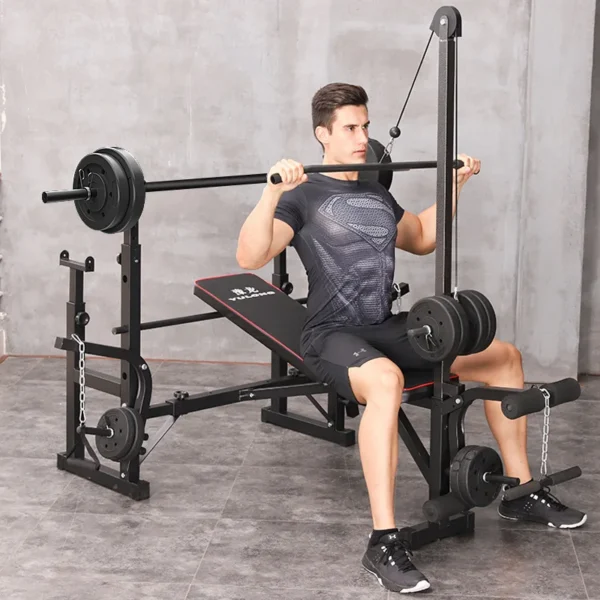 Support de puissance d'haltérophilie d'haltères multifonction, banc réglable, équipement de Fitness, banc d'haltères de force