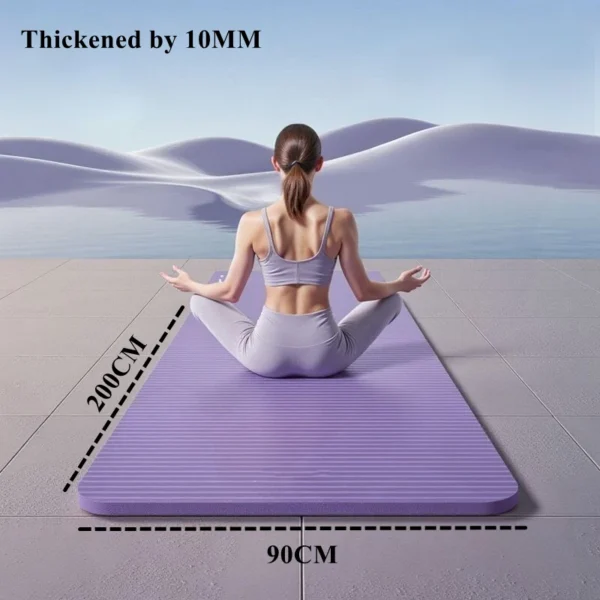 Coussin de planche de Sport antidérapant pour Yoga, 200/185 × 80/90cm, équipement de gymnastique, coussinets de Yoga en mousse larges, tapis de Pilate de Fitness, 10MM extra épais