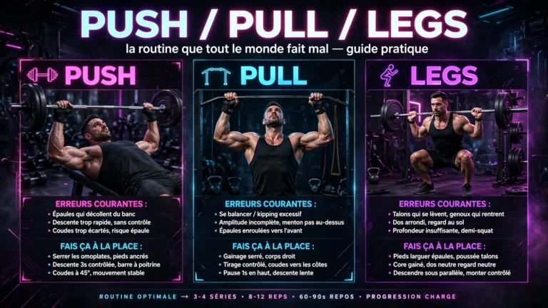 Push/Pull/Legs : la routine que tout le monde fait mal (guide pratique)